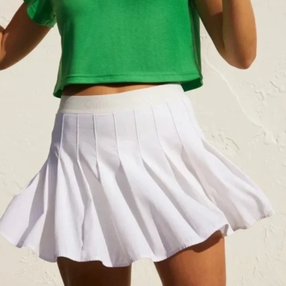 Outdoor Voices White Pleated Skirt